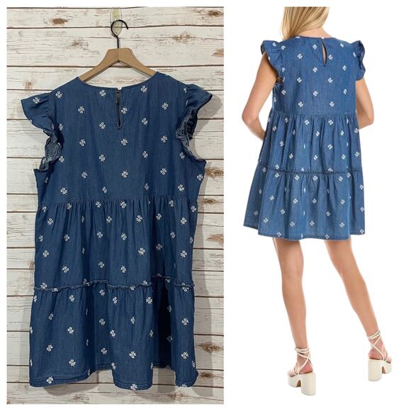 Draper James Embroidered A-line Dress - Blue - XXL - Picture 2 of 13